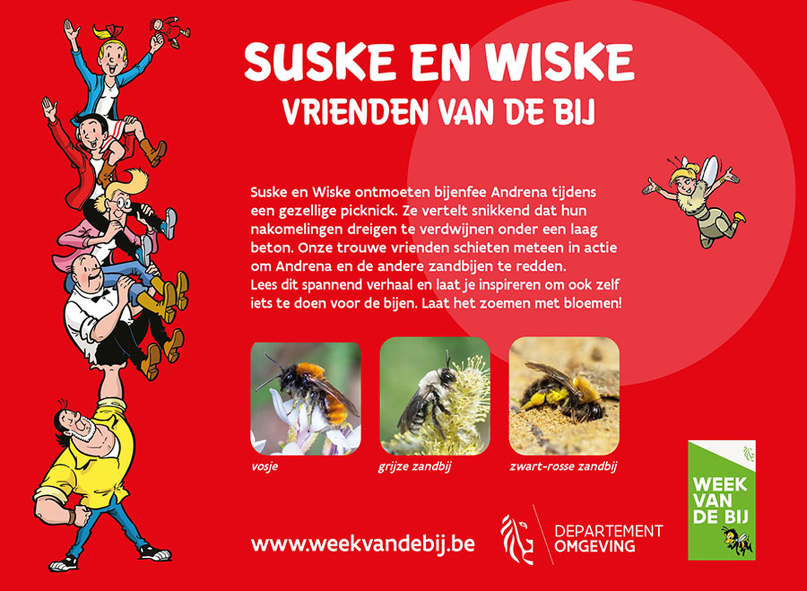 Het blije bijenteam - Rugzijde