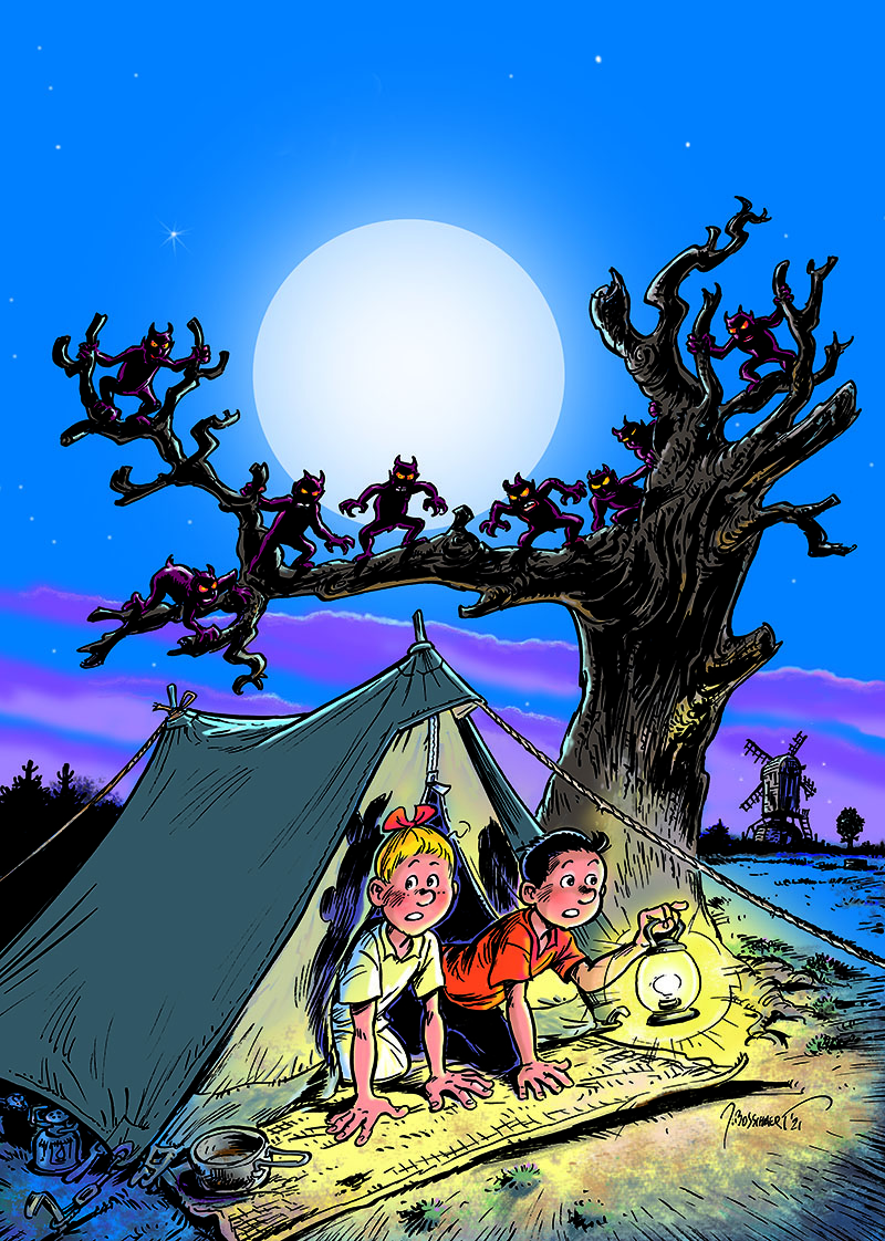 Covertekening van Geduvel op de heide