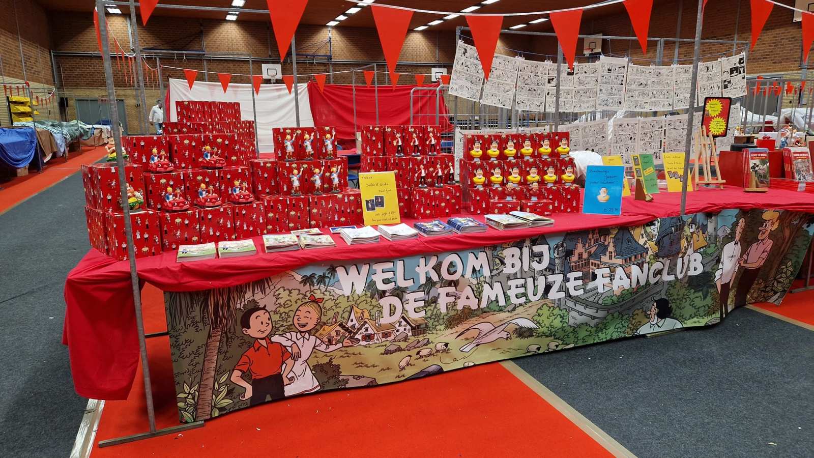 De kraam van De Fameuze Fanclub